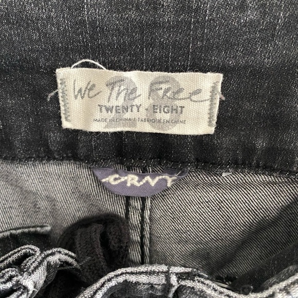 Free People curvy lace-up closure skinny jeans size 28 punk goth - Picture 4 of 5